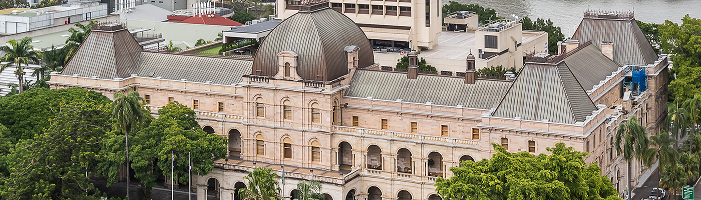 Aerial shot of Parliament House 